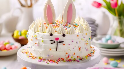 Poster - Easter Bunny Cake with Sprinkles