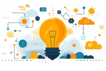 Aufkleber - Bright Idea - Innovation, Creativity, and Concept Design.