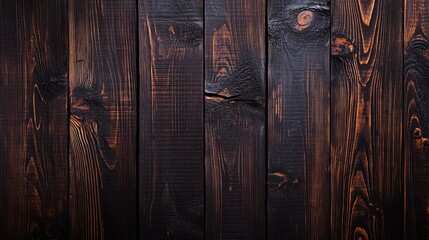 Wall Mural - Dark Wooden Planks Background