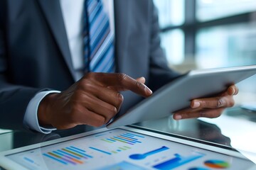 Poster - Businessman Using Tablet