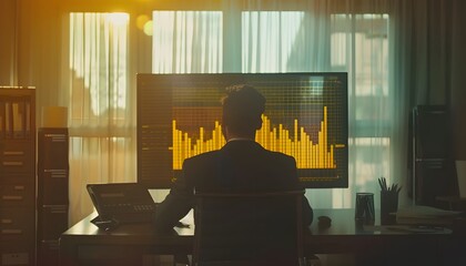 Poster - Businessman Analyzing Financial Data