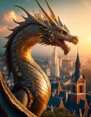 Wall Mural - head of a dragon