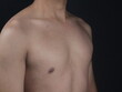 © Aufa Fahmi  - Closeup of body asian young man black background, health care and medical concept