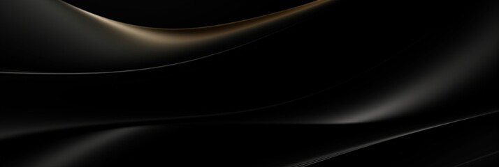 Poster - Abstract Black and Gold Wave Background