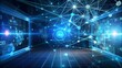 © Diana - A futuristic digital network represented in a high-tech room, filled with interconnected nodes and glowing lines, symbolizing data exchange, connectivity, and advanced technology