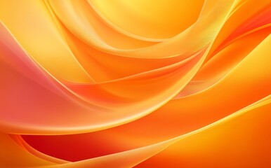 Wall Mural - Bright yellow color, abstract wavy background, curly shape. 3D rendering.