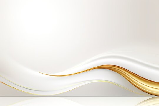 Abstract background with a gold wave and reflection.