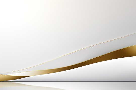 Abstract background with curved lines and gold accents.