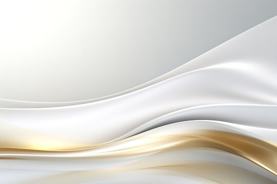 Abstract background with flowing white and gold lines.