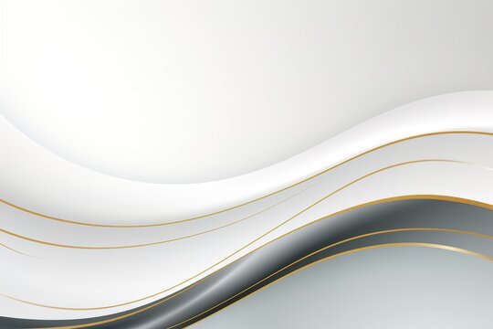 Abstract background with gold and gray wavy lines.
