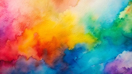 Wall Mural - A Playful Exploration of Color and Texture in Watercolor  generative AI