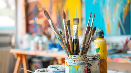 Poster - A small business art studio where local artists create and sell their masterpieces.