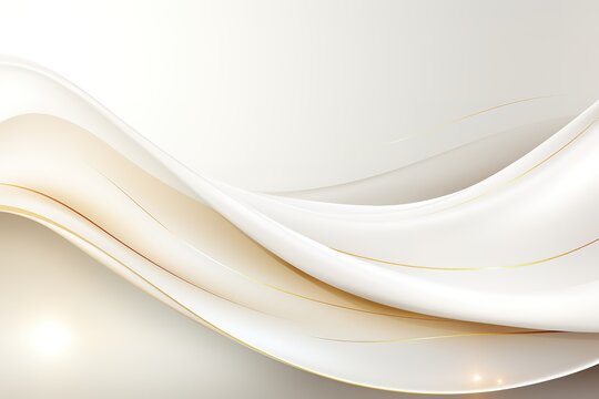 Abstract background with white and gold curves.