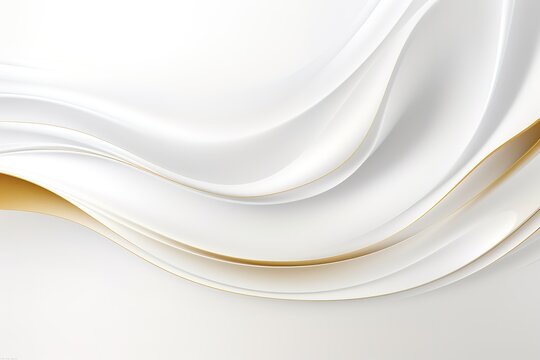 Abstract background with white and gold curves.