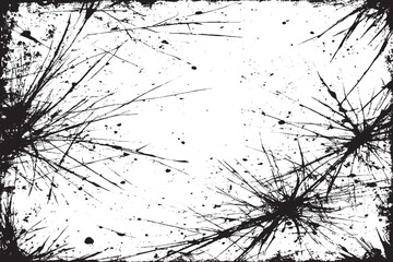  Vintage Grunge Texture: Black Scratches Overlaying Rough White Background