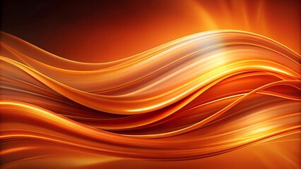 Wall Mural - Abstract Orange Waves: A Symphony of Fluid Motion  generative AI