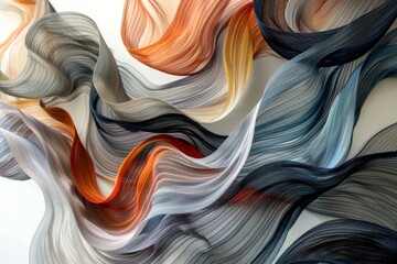Fototapete - Organically flowing lines that create movement, AI generated Abstract image featuring a swirling pattern in black and white, creating a dynamic and visually striking composition,