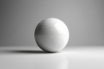 Poster - A pure white background with a single, perfectly round black dot, drawing the eye to the simplicity of contrast,