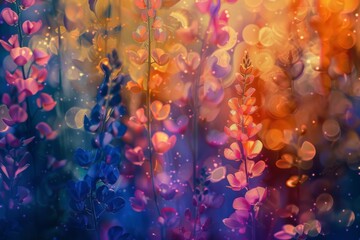Poster - Harmonious colors blending seamlessly together, AI generated