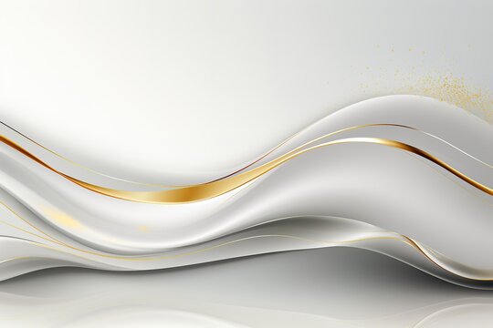 Abstract grey and gold wavy background with subtle shimmer.