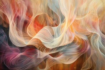 Poster - A striking artwork of a spiral motif, embellished with vivid swirls of color, offering a sense of movement and vibrancy, Delicate patterns that dance across the canvas, AI generated