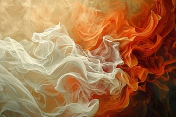 Poster - A captivating painting illustrating a spiral pattern, enriched with a spectrum of colorful swirls that draw the viewer's eye, Delicate patterns that dance across the canvas, AI generated