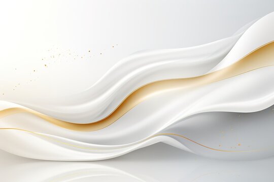 Abstract white and gold background with subtle texture.