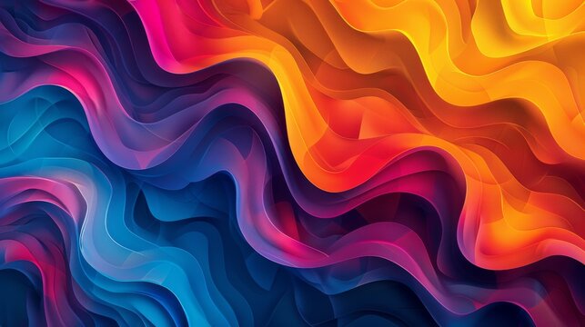 A vibrant abstract texture with overlapping shapes using of vivid colors
