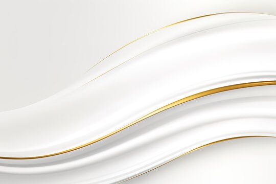 Abstract white and gold wave background.