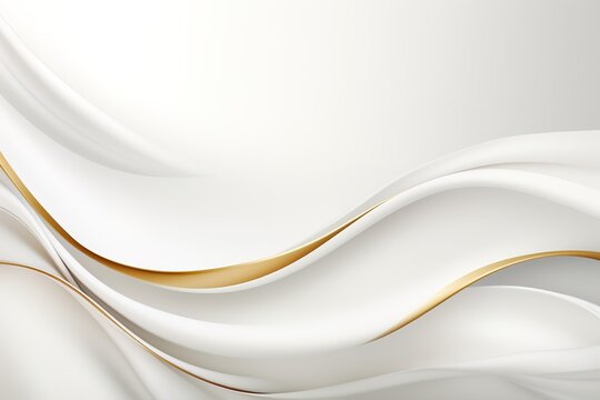 Abstract white and gold wave background.