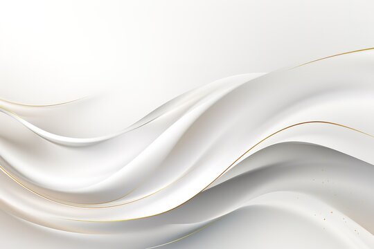 Abstract white and gold wave background.