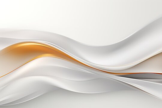 Abstract white and gold wave background.