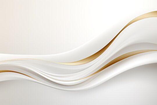 Abstract white and gold wave background.