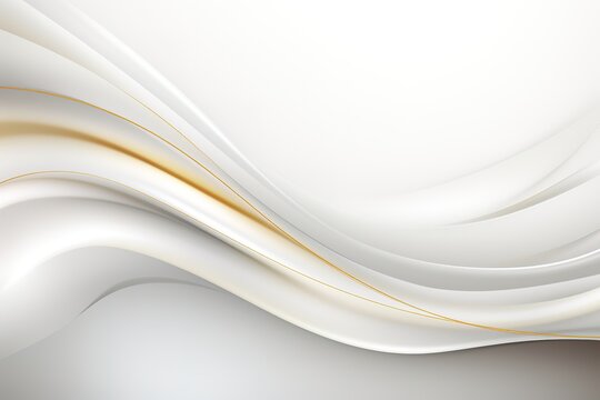 Abstract white and gold wave background.