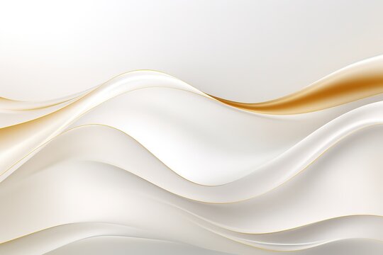 Abstract white and gold wave background.
