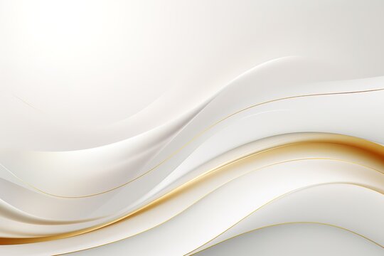 Abstract white and gold wave background.