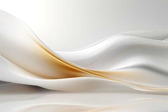 Abstract white and gold wave background.