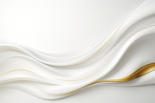 Abstract white and gold wave background.