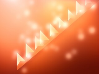 Peach glowing arrows abstract background pointing upwards, representing growth progress technology digital marketing digital artwork 