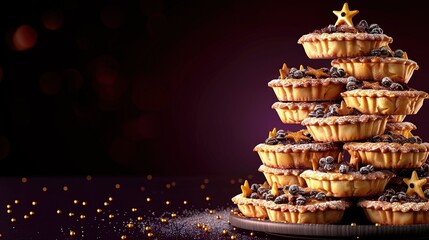 Canvas Print -   A stack of cupcakes on a plate with a star