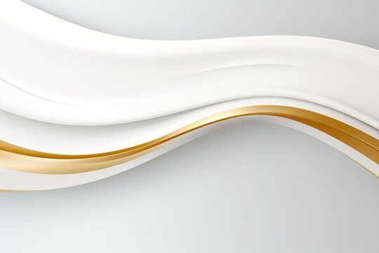Abstract white and gold wave background.