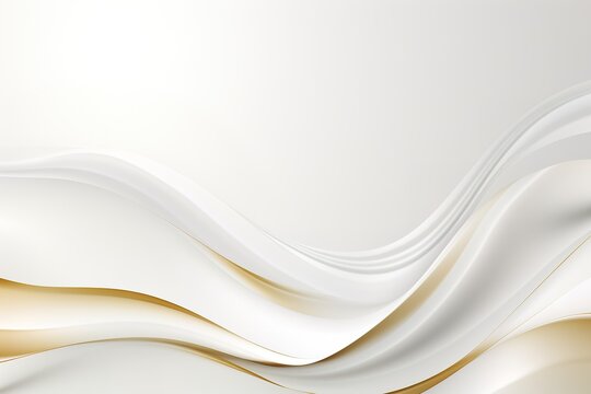Abstract white and gold wave background.