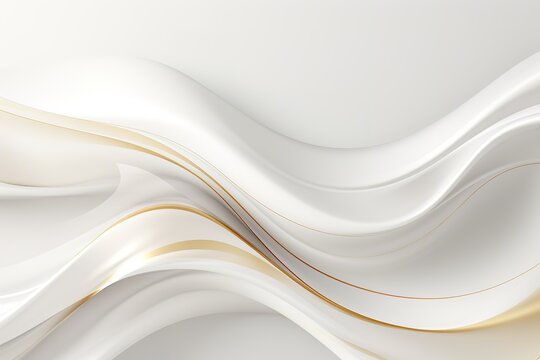 Abstract white and gold wave background.