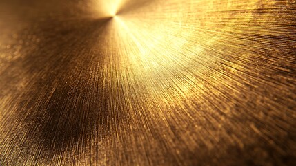 Wall Mural - Luxurious Gold Metal Texture Close-Up - Brushed Metallic Surface in Macro Shot