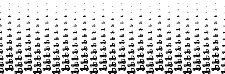 Poster - horizontal halftone of black pickup truck for pattern and background.