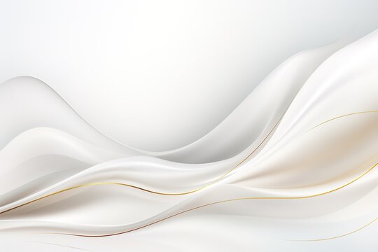 Abstract white and gold waves background.