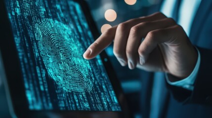 Poster - The use of biometric authentication on digital tablets is a key component of cybersecurity networks,