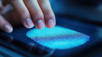 Poster - The use of biometric security systems on digital tablets is crucial for protecting data