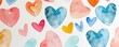 © Samon - Advertisement flyer, heart motifs, bright and cheerful, Watercolor style