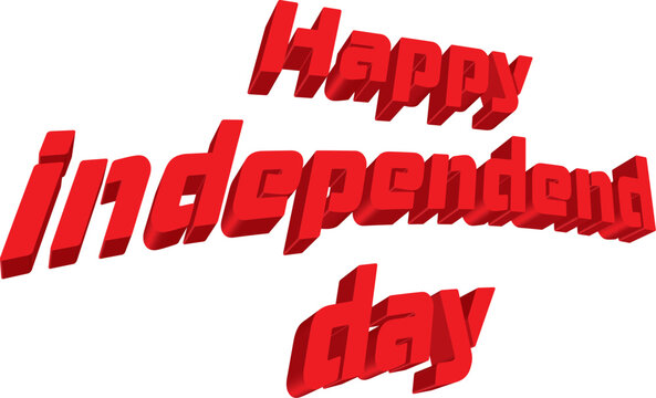 Happy independent day , typography